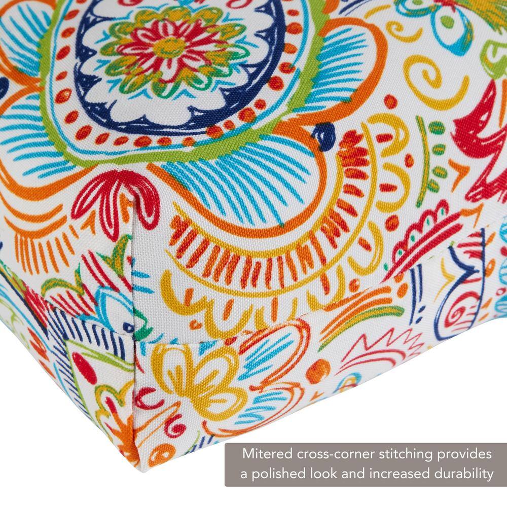 Jamboree Paisley Multicolor Polyester Outdoor Chair Cushion