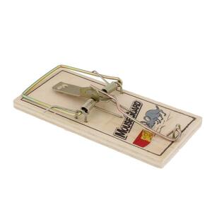 MouseGuard Wooden Spring Metal Bait Pedal Mouse Trap (4-Pack)