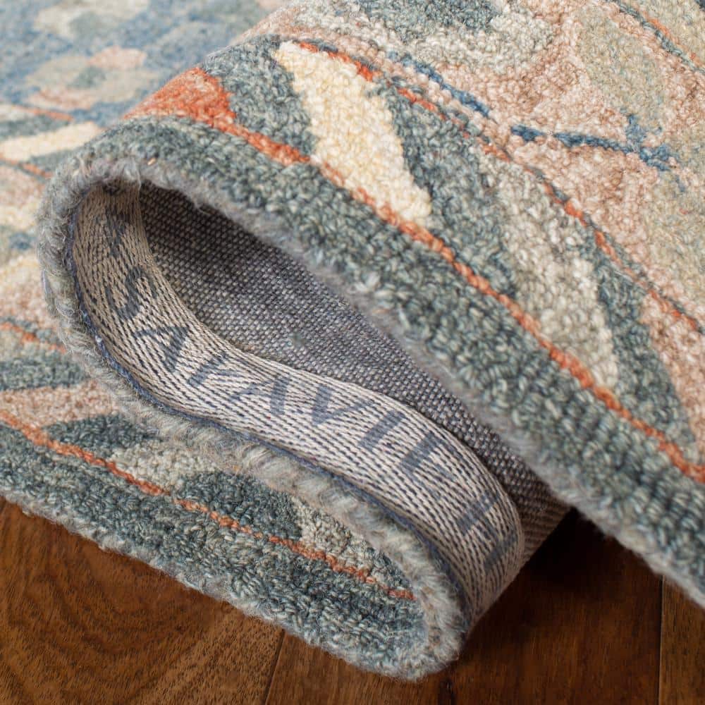 Aspen Blue Wool Hand-Tufted Runner Rug