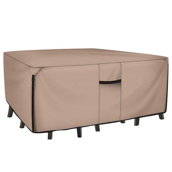 Unbranded 88 in. L x 62 in. W Rectangular Patio Table Cover-600D Waterproof Outdoor Furniture Protector