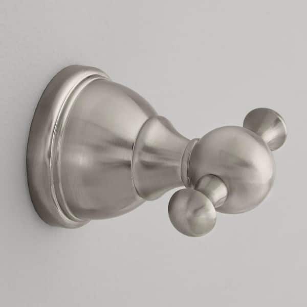 Mandouri Double Robe Hook in Brushed Nickel