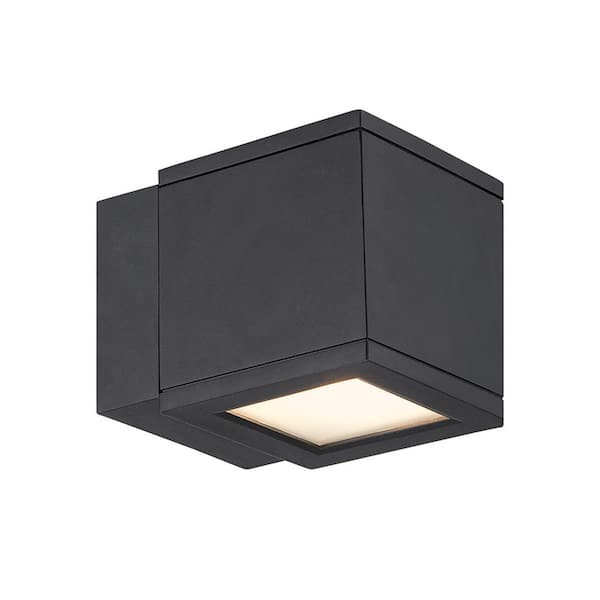 WAC Lighting Rubix 2-Light Black ENERGY STAR LED Indoor or Outdoor Wall Cylinder Light