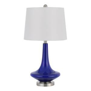 Kleve 25.5 in. H Royal Blue Glass Table Lamp