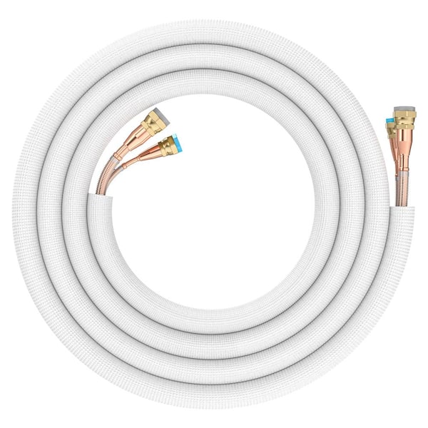 25 ft. Pre-Charged 1/4 in. x 3/8 in. No-Vac QuickConnect Line Set R454B for 5th Gen DIY Mini-Split Systems