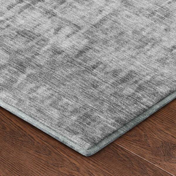 Mayfield Premium Machine Washable Abstract AMF2428 Gray 10 ft. x 14 ft. Area Rug