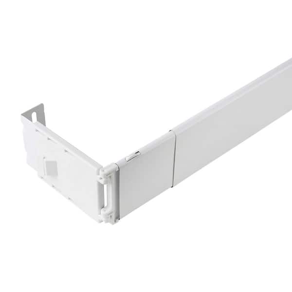 28 in. - 48 in. Single Curtain Rod in White