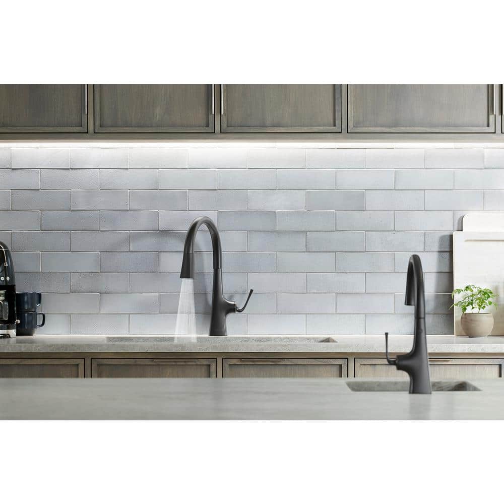 Matte Black Pull-Down Kitchen Faucet with Sprayhead