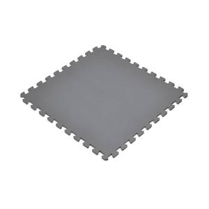 Gray 24 in. x 24 in. EVA Foam Non-Toxic Solid Color Interlocking Tiles (72 sq. ft. - 18 tiles)