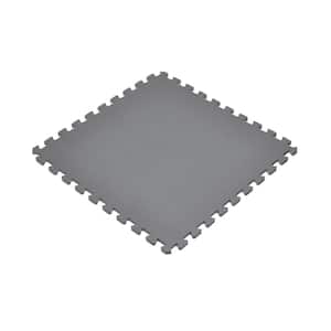 Gray 24 in. x24 in. Non-Toxic EVA Foam Solid Color Foam Mats Interlocking Tile