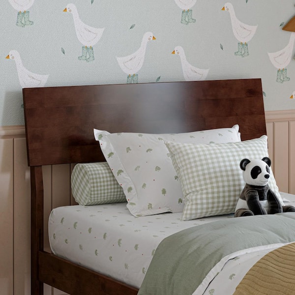 Bradford Walnut Brown Wood Twin Adjustable Panel Headboard