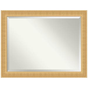 Trellis Gold 45.75 in. x 35.75 in. Beveled Traditional Rectangle Wood Framed Bathroom Wall Mirror in Gold