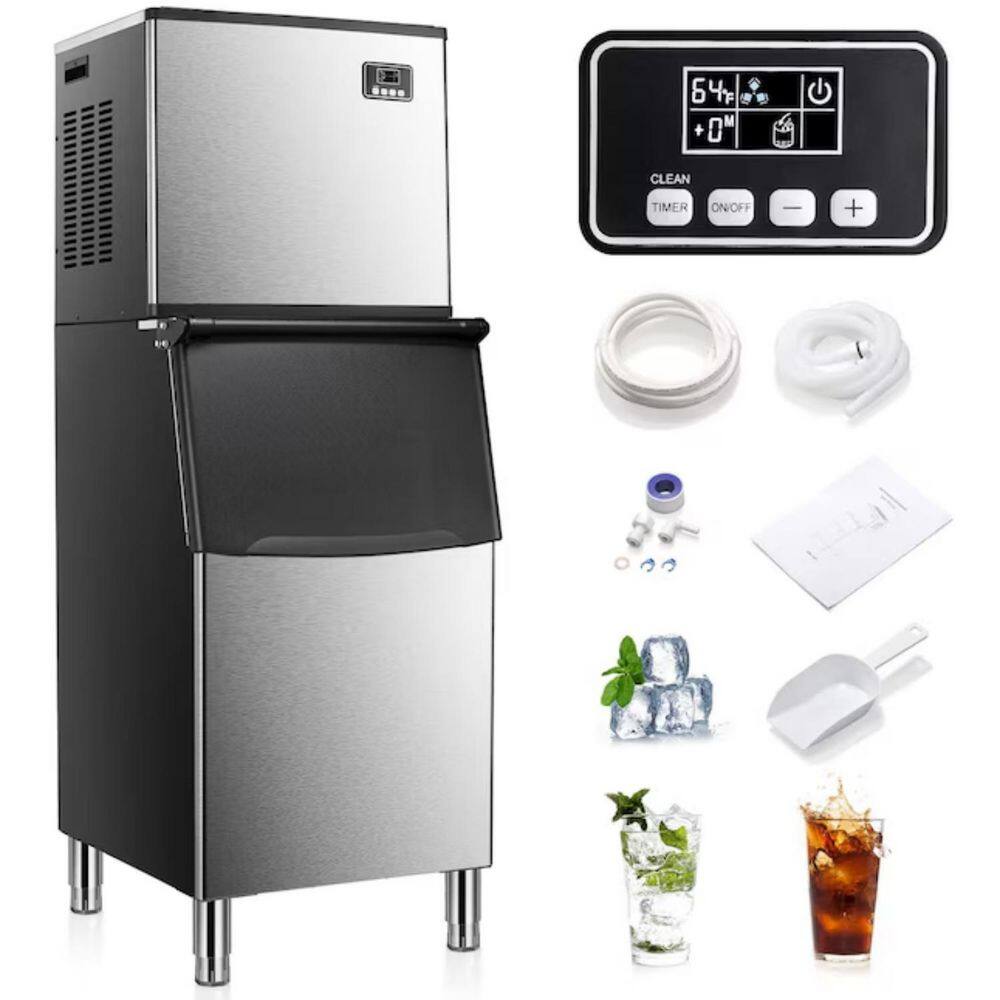 22.83 in. 400 lb./24H Full Size Cubes Freestanding Ice Maker in Stainless Steel, with 200 lb. Capacity and Auto-Cleaning price history on PriceWatchPro