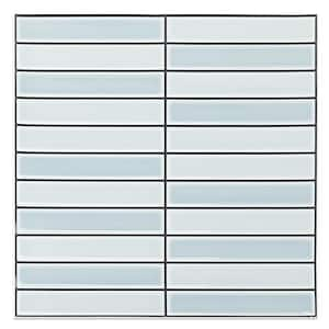 10 in. x 10 in. x 0.04 in. Vinyl Peel and Stick Backsplash Tile, Decorative Wall Tile Backsplash in Light Blue (10-Pack)