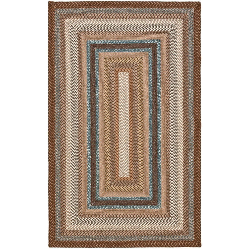 Braided Brown/Multi 9 ft. x 12 ft. Border Area Rug price history on PriceWatchPro