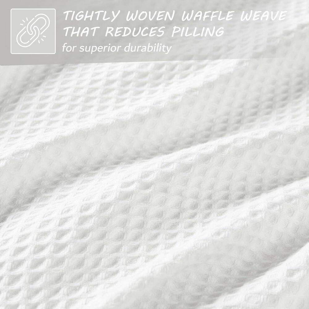 White Twin Waffle Weave Cotton Blanket