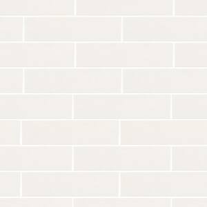 Taffeta White 3 in. x 12 in. Subway Gloss Textured Ceramic Wall Tile (6.027 sq. ft./Case)