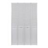 Pinecroft 64 In. X 80 In. Seabrooke Louver Over Panel White Hollow Core ...