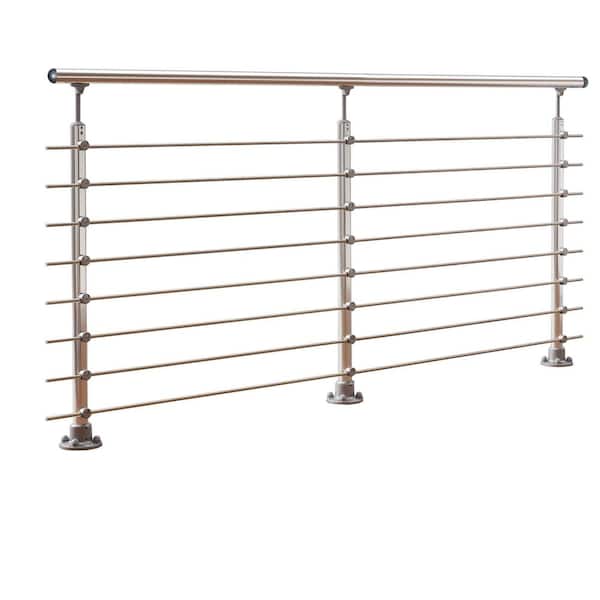 Dolle Prova 36 in. H x 79 in. W Brushed Silver Aluminum Stair Railing Kit