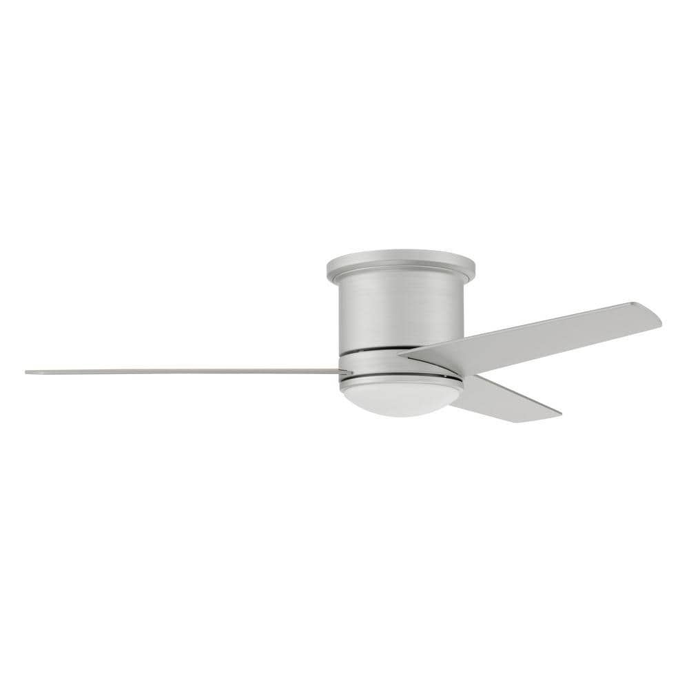 CRAFTMADE Cole 52 in. Indoor/Outdoor Painted Nickel Ceiling Fan with  Integrated LED Light and Remote/Wall Control Included 647881228330 - The  Home