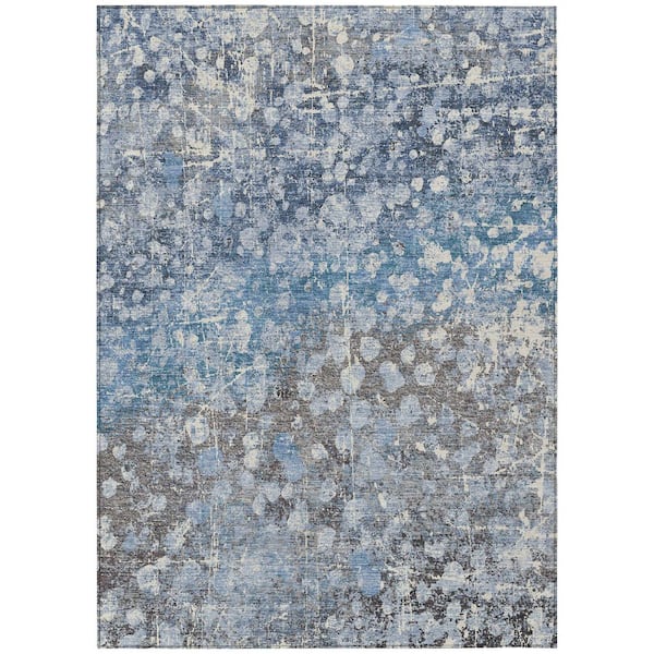 Addison Rugs Chantille Machine Washable Indoor/Outdoor Abstract ACN2113 Blue 8 ft. x 10 ft. Area Rug