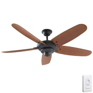 Altura 60 in. Indoor/Outdoor Oil-Rubbed Bronze Ceiling Fan with Downrod and Reversible Motor; Light Kit Adaptable