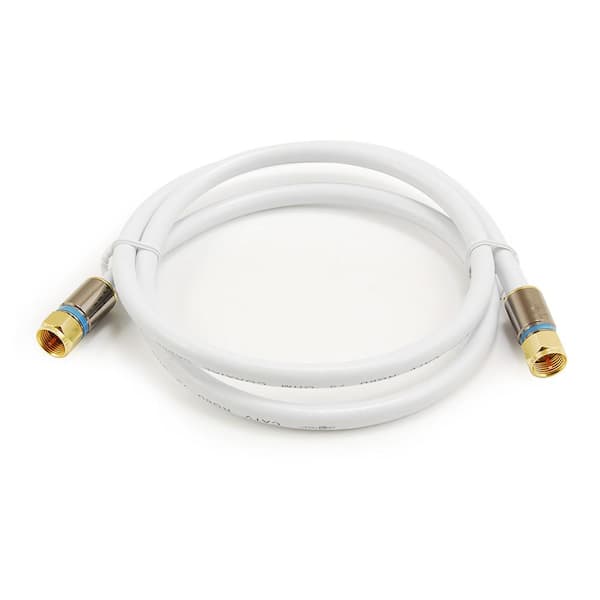 Commercial Electric 3 ft. RG-6 Coaxial Cable - White