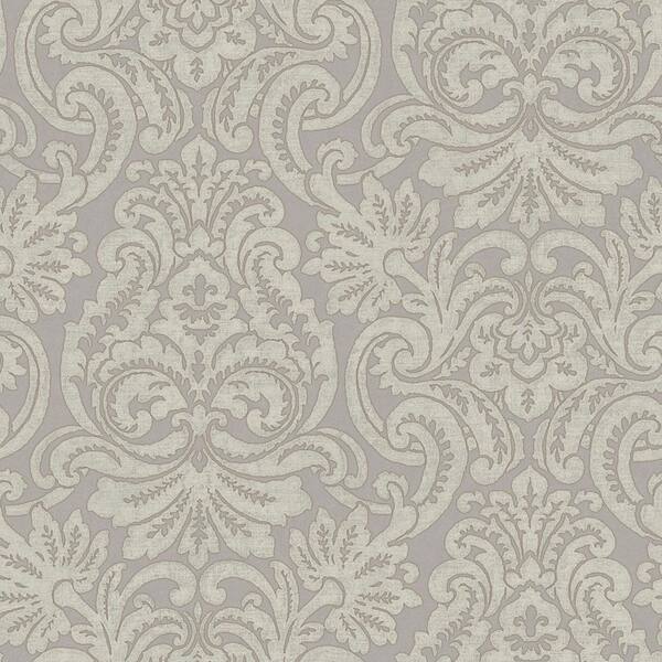 Chesapeake Beige Dante Damask Strippable Wallpaper Covers 56.4 sq. ft.