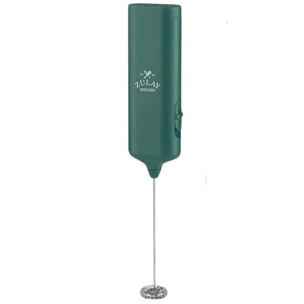 Zulay Kitchen Powerful Mini Milk Frother - Electric Hand Mixer (Emerald)