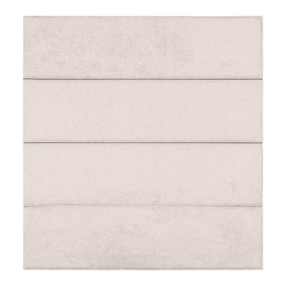 Lucian Harp Grey 3-in. x 11-in. Subway Stone Look Matte Porcelain Wall and 