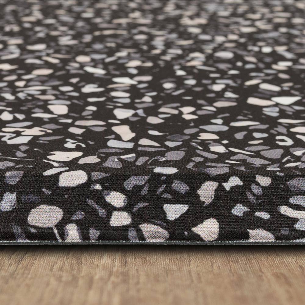Black Terrazzo Anti-Fatigue Shower Mat with Cushion Core