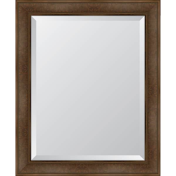 Melissa Van Hise Medium Rectangle Brown Beveled Glass Classic Mirror (28 in. H x 34 in. W)