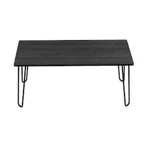41.25 in. Black Coffee Table with Hairpin Legs