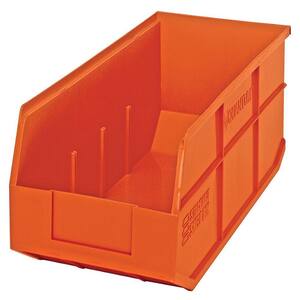 Stackable Shelf 18-Qt. Storage Tote in Orange (6-Pack)