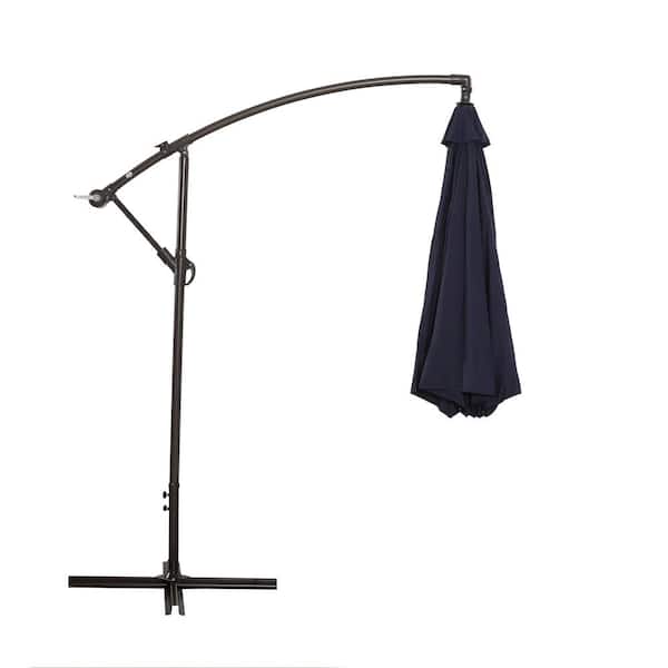 Unbranded 10 ft. Market Outdoor Table Patio Umbrella in Light Navy