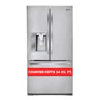 Incre Lサイズ LG 23.7 cu. ft. French Door Refrigerator in Stainless Steel w