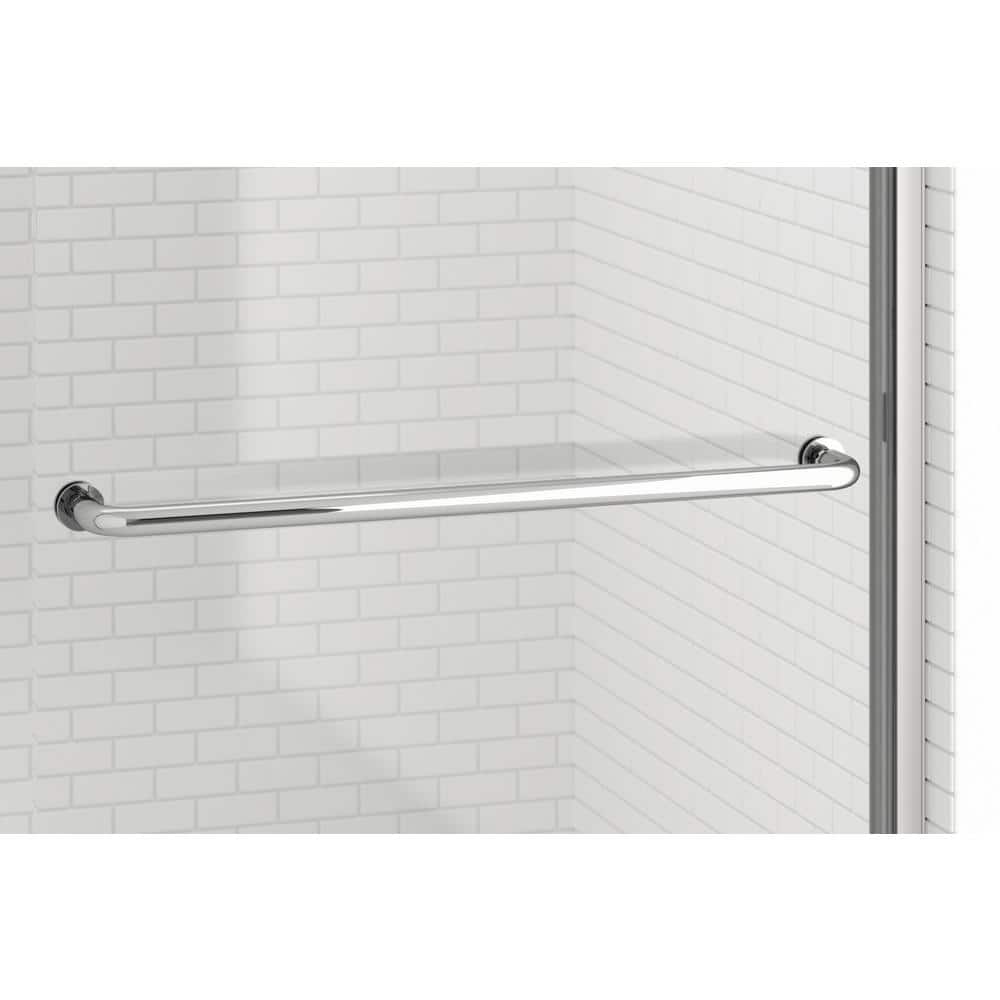 Rotolo 56" Oil Rubbed Bronze Semi-Frameless Sliding Shower Door with Clear Tempered Glass