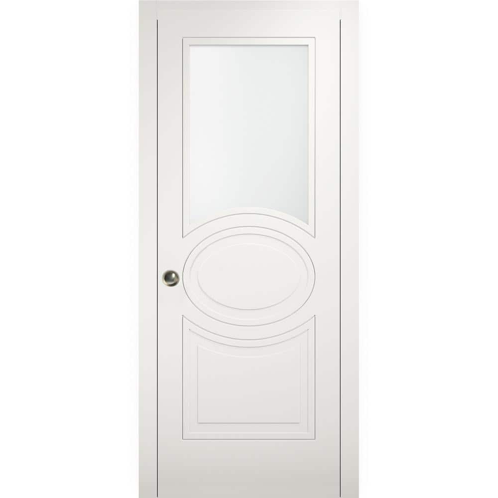 Assemble Required 7012 36 in. x 96 in. White Finished Wood Solid MDF Sliding Door with Pocket Hardware price history on PriceWatchPro