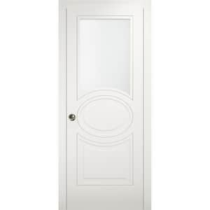 7012 28 in. x 84 in. White Finished MDF Sliding Door with Pocket Hardware