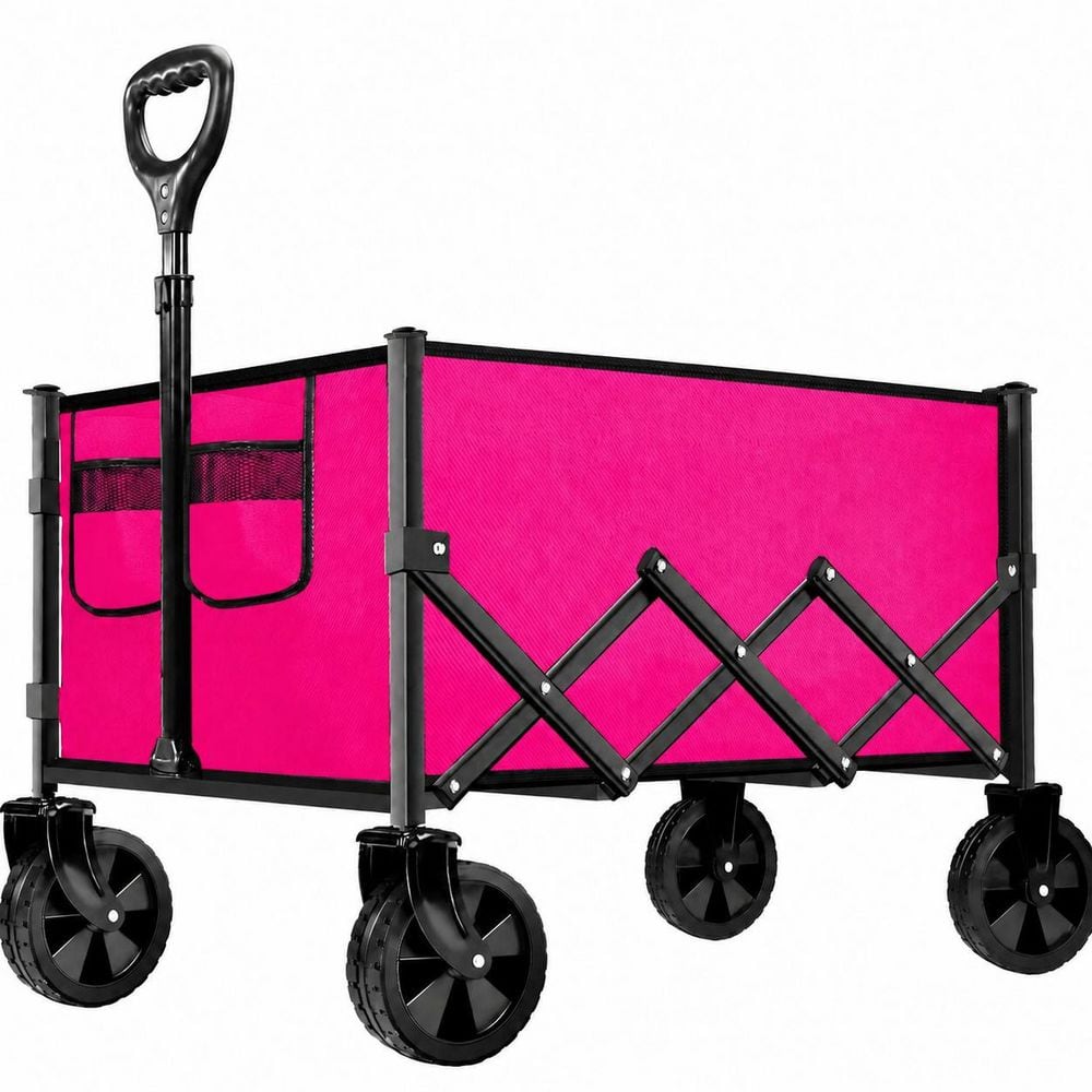 Large Capacity 350LBS Steel Bin Garden Cart Collapsible Folding Wagon Cart with All Terrain Wheels for Outdoor Use price history on PriceWatchPro
