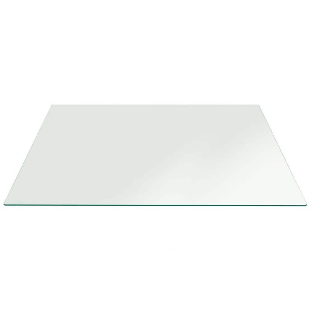 30 in. x 50 in. Clear Rectangle Glass Table Top, 1/2 in. Thick Flat Edge Polished Tempered Radius Corner price history on PriceWatchPro