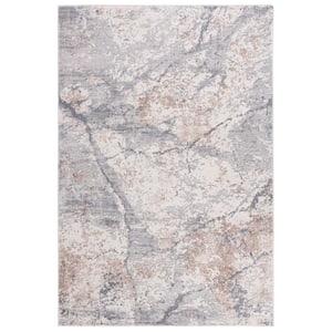 Eternal Gray/Beige 8 ft. x 10 ft. Gradient Abstract Area Rug