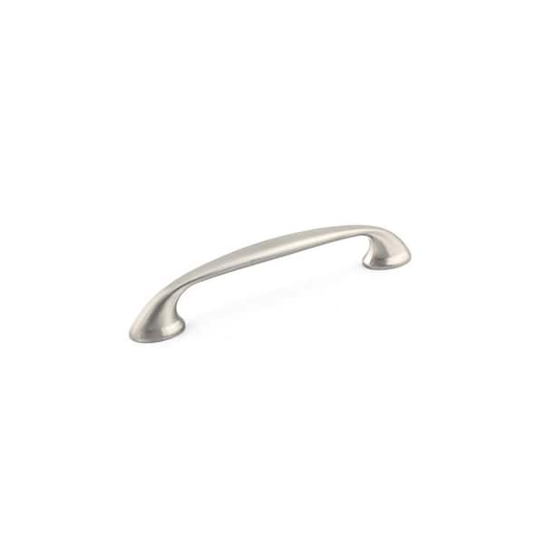 Richelieu Hardware Montreal Collection 5 1/16 in. (128 mm) Brushed Nickel Transitional Curved Cabinet Arch Pull