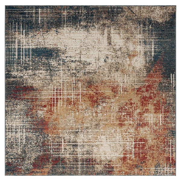 Theory Multi-Colored 10 ft. x 12 ft. Abstract Area Rug