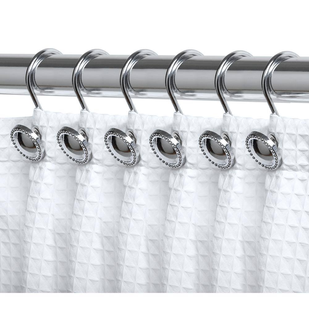 Shade Doctor Of Maine Zinc Shower Curtain Rings – 2.4mm Thick Polished Metal – 12 Pack – USA Made