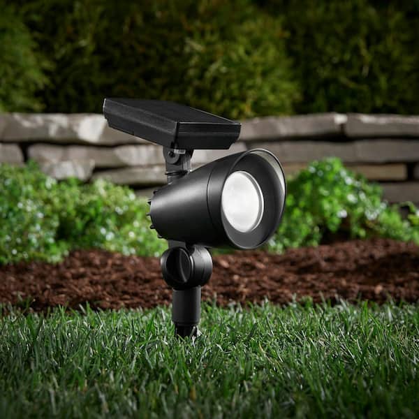 Hampton Bay 10-Watt Equivalent Low Voltage Black LED Outdoor Spotlight with  Smart App Control (1-Pack) Powered by Hubspace L08557-BK - The Home Depot