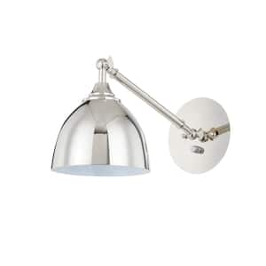 Frolynn One Light Sconce Polished Nickel Finish  Metal Shade