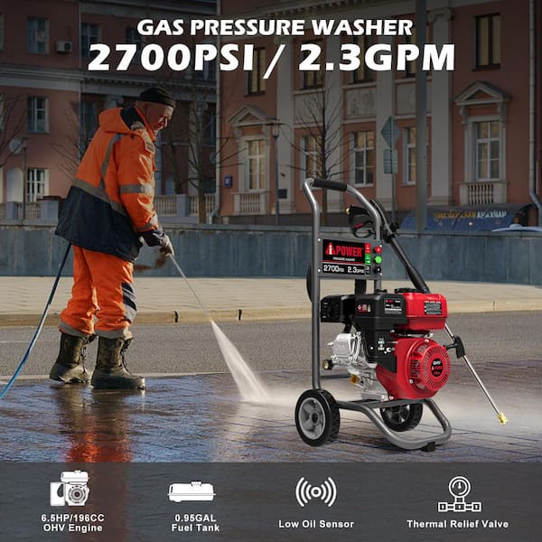 A-iPower 2,700 PSI 2.3 GPM Gas Pressure Washer APW2700C - The Home Depot