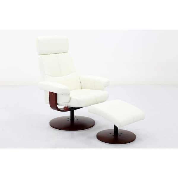 Comfort Chair Collection Roma White Polyurethane Recliner