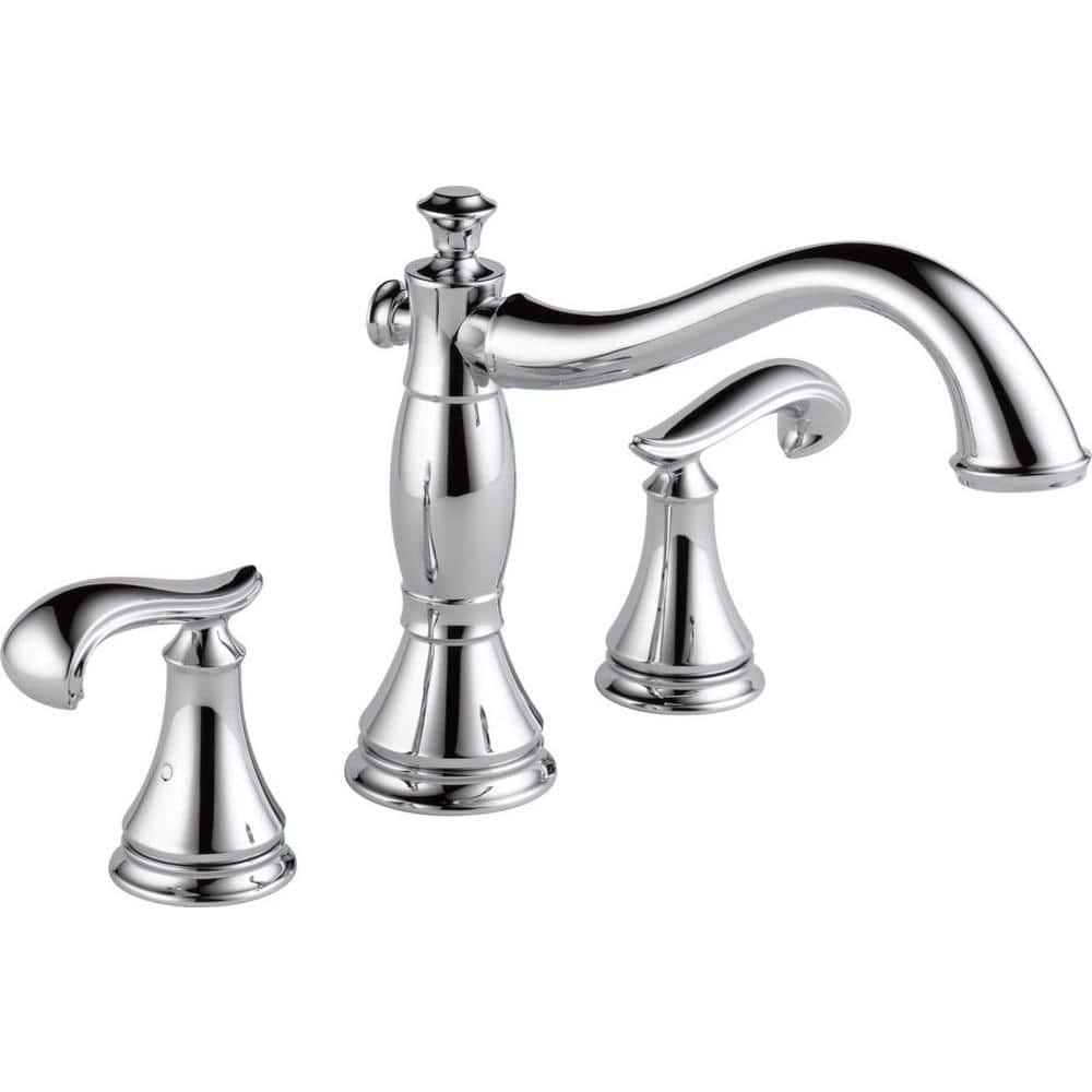 Cassidy Chrome 2-Handle Deck-Mount Roman Tub Faucet Trim Kit
