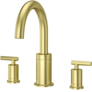 Contempra 2-Handle Deck-Mount Roman Tub Faucet Trim Kit in Brushed Gold